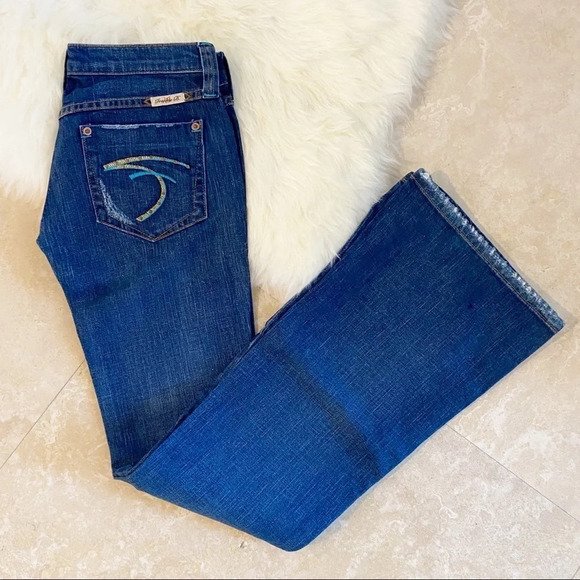 Frankie B. Like New Dark Denim Studs Jeans Y2K Vintage Pristine Size 2 XS - Picture 1 of 10